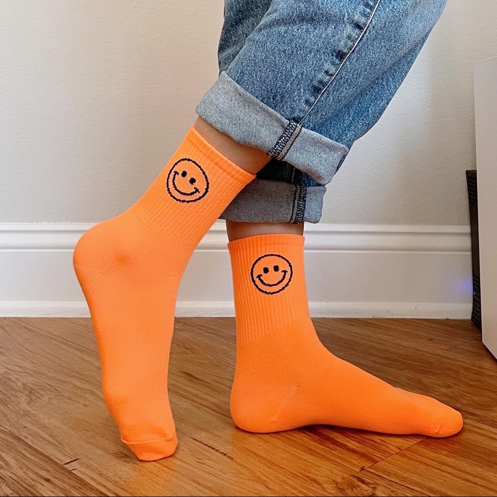 Smiley Neon Socks - Picture 7 of 8